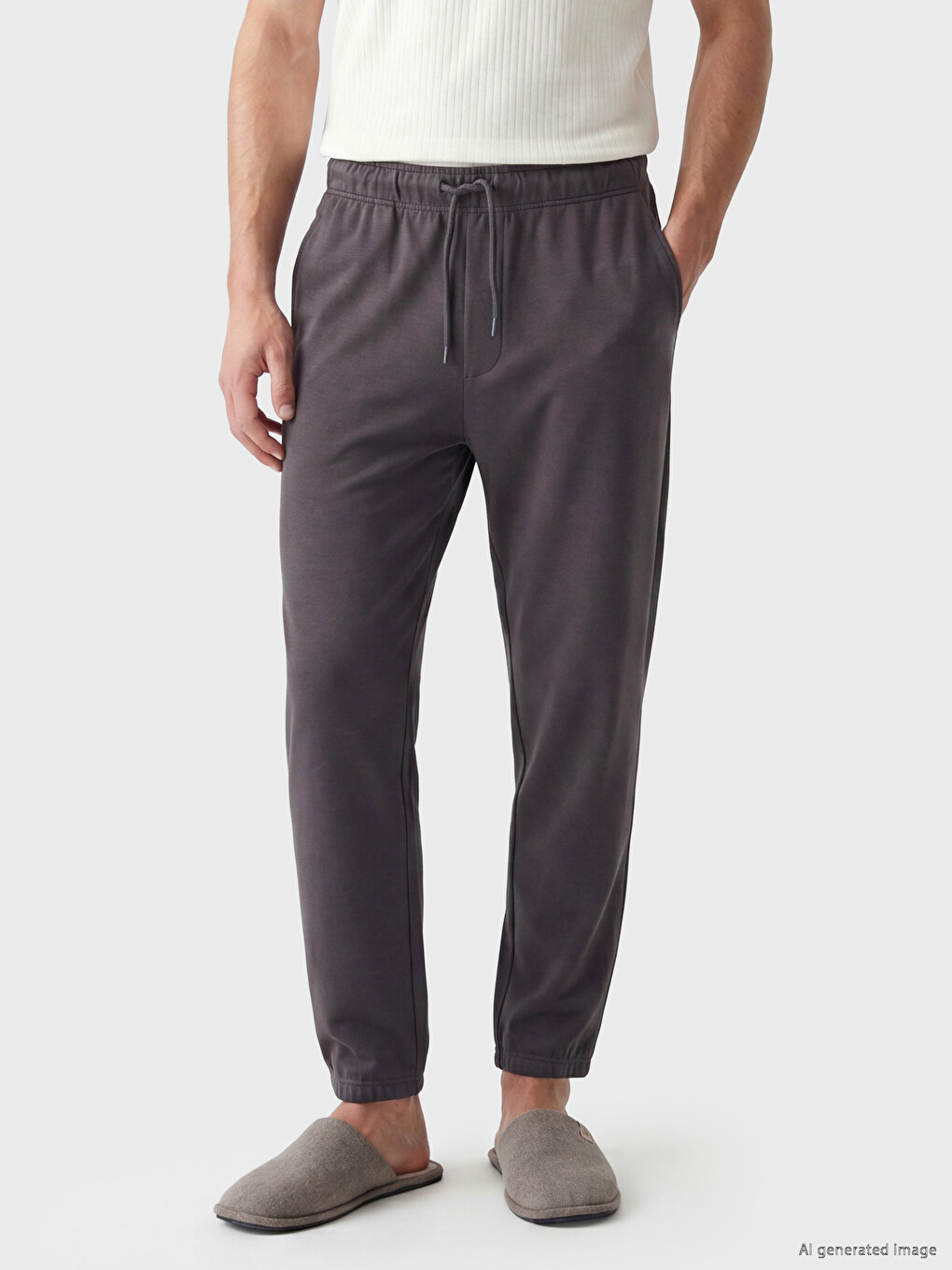 Man Anthracite Pyjama Bottoms-1