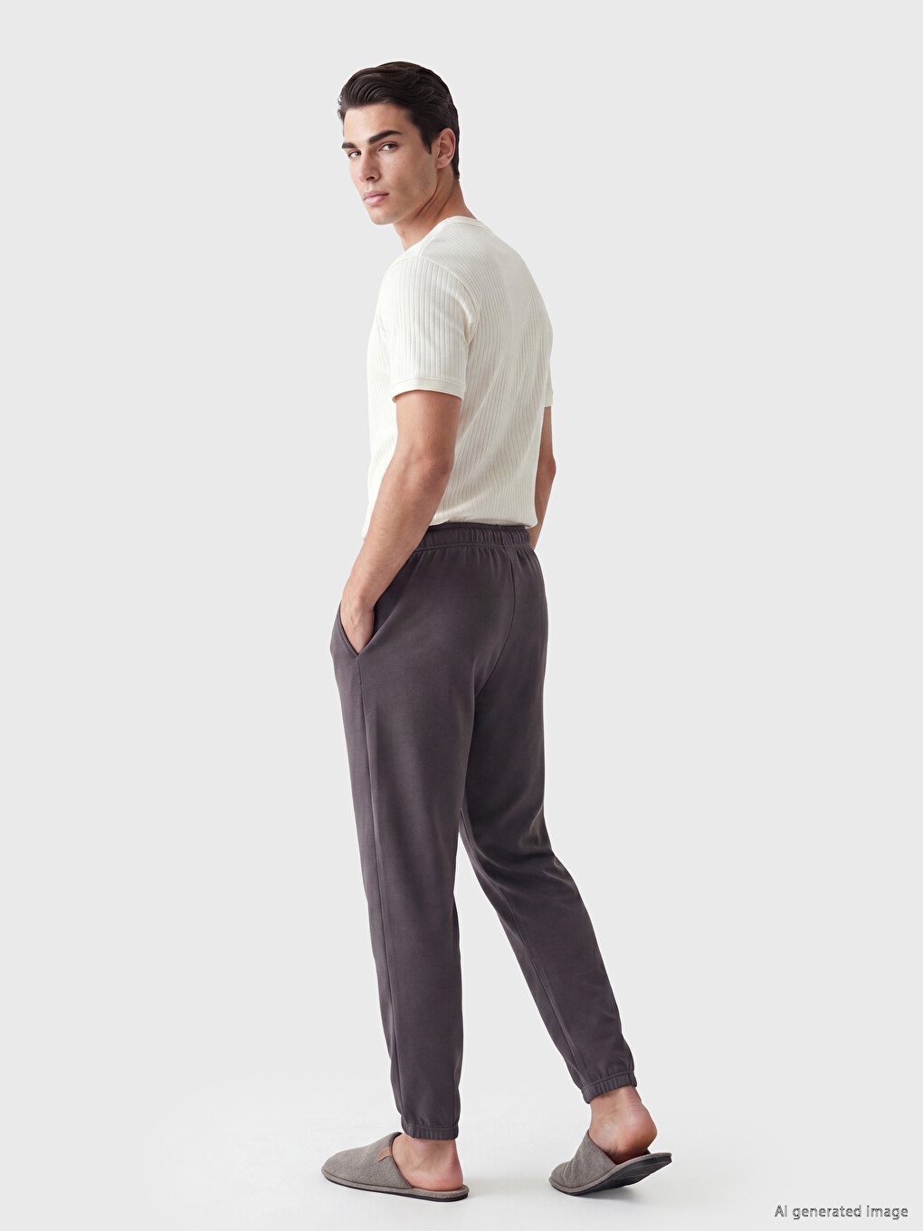 Man Anthracite Pyjama Bottoms-2
