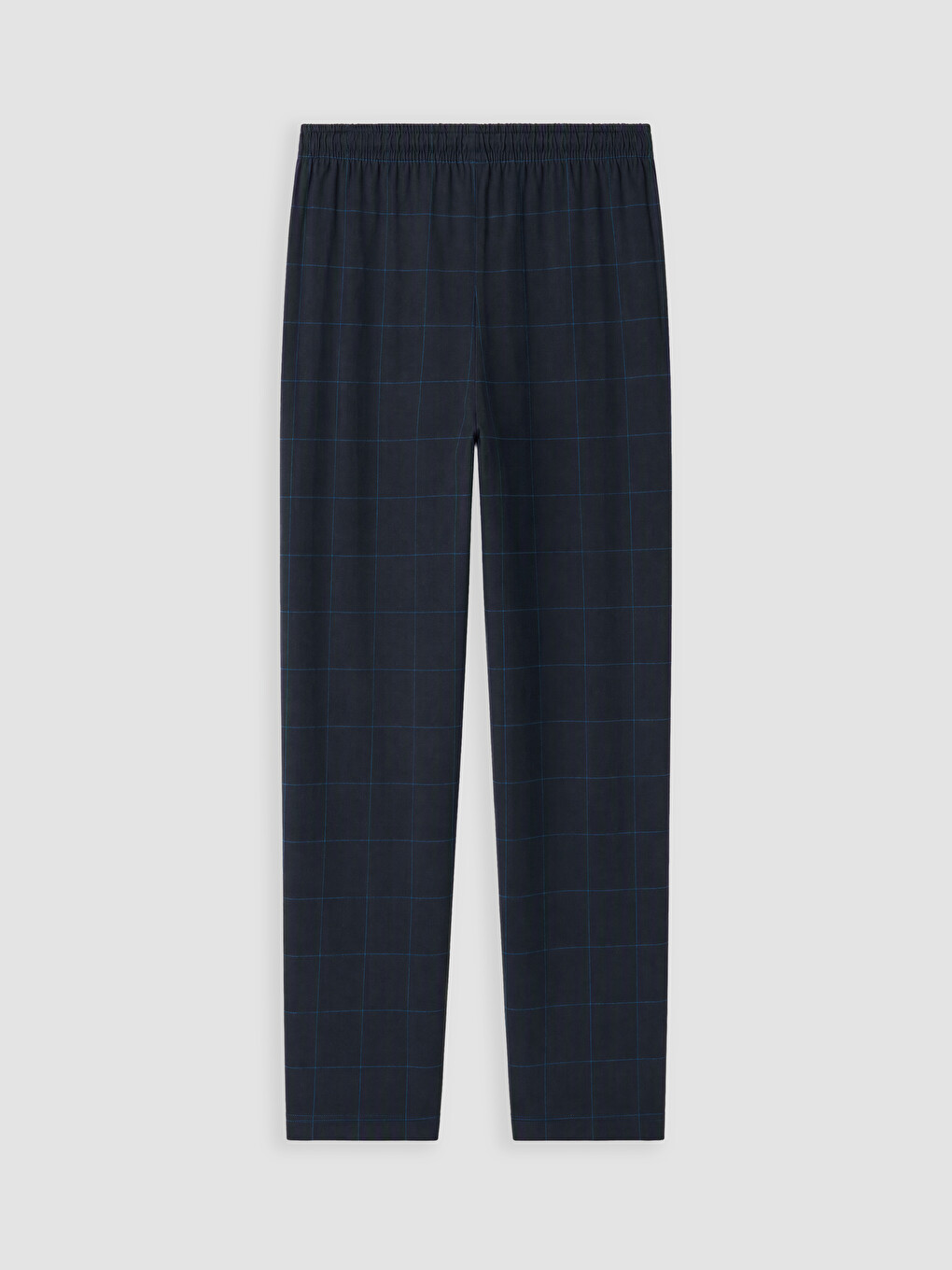 Lacivert Regular Fit Ekose Erkek Pijama Alt-5