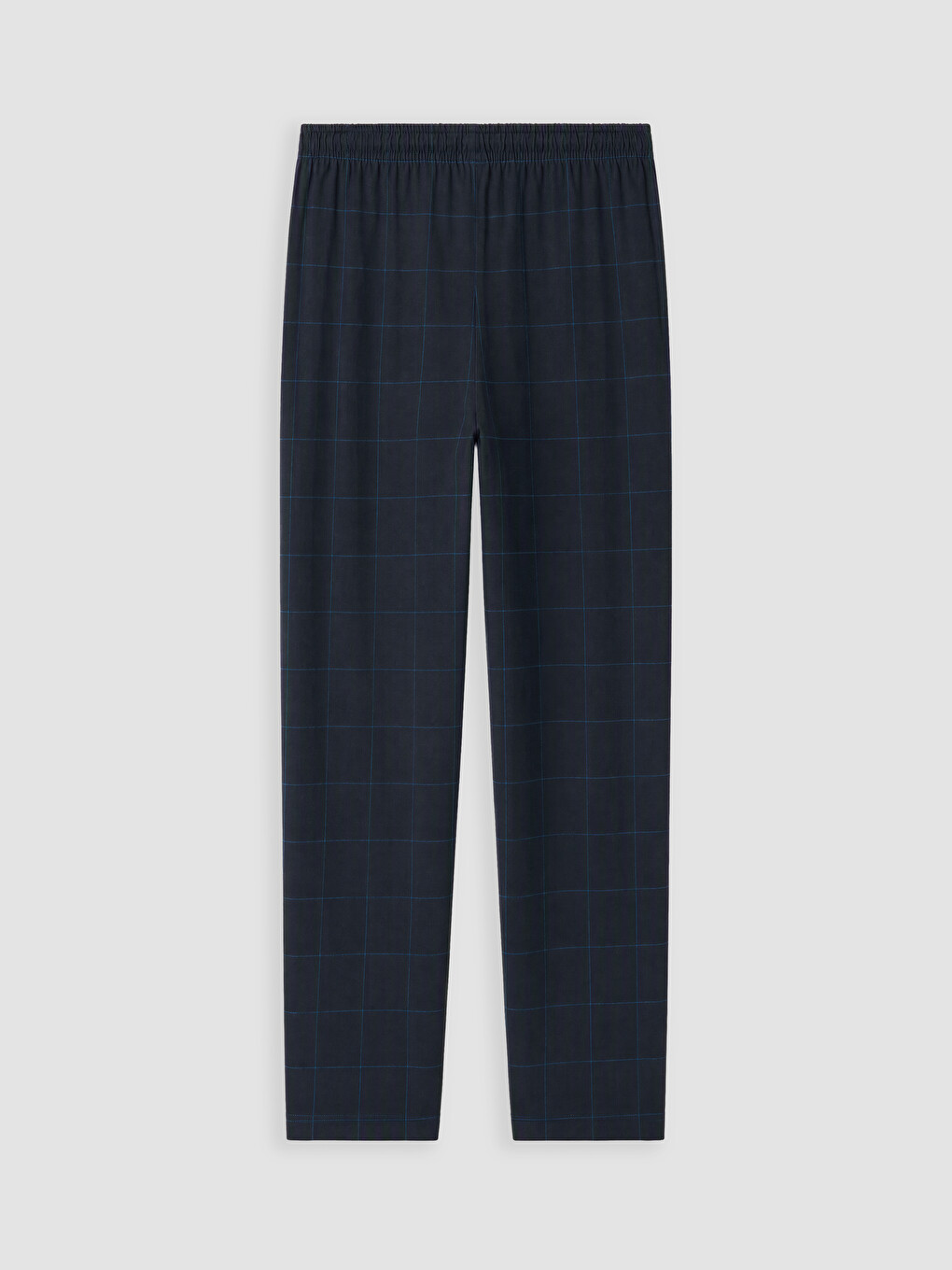 Lacivert Regular Fit Ekose Erkek Pijama Alt-7