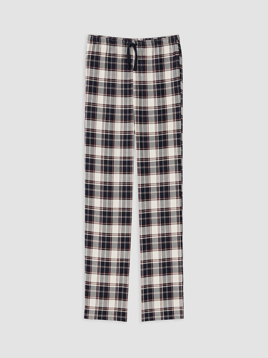 Lacivert Regular Fit Ekose Erkek Pijama Altı-4
