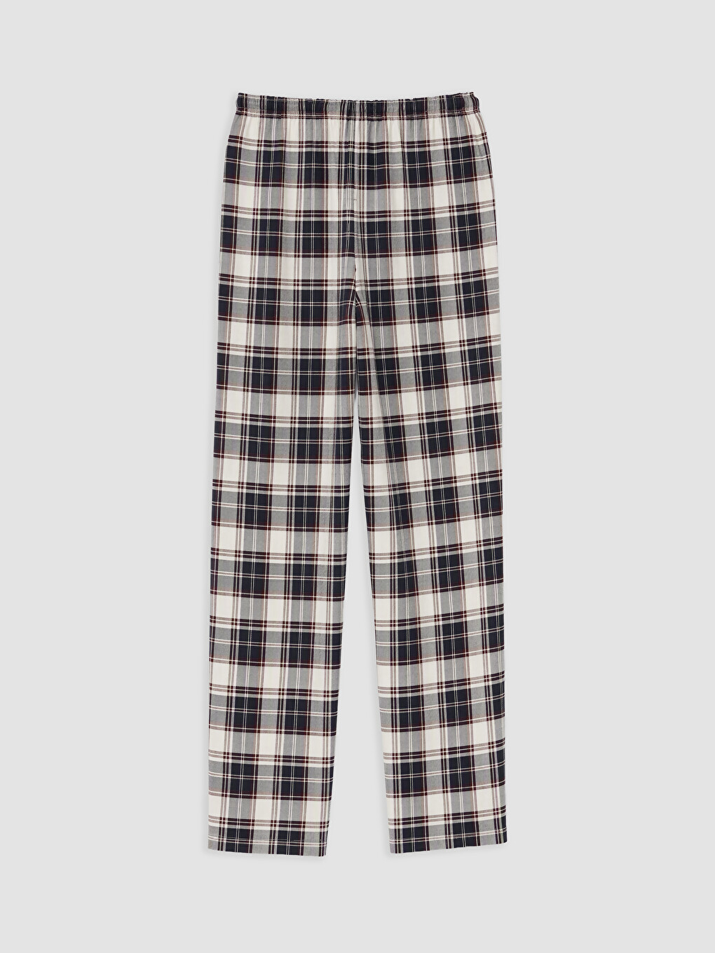 Lacivert Regular Fit Ekose Erkek Pijama Altı-5