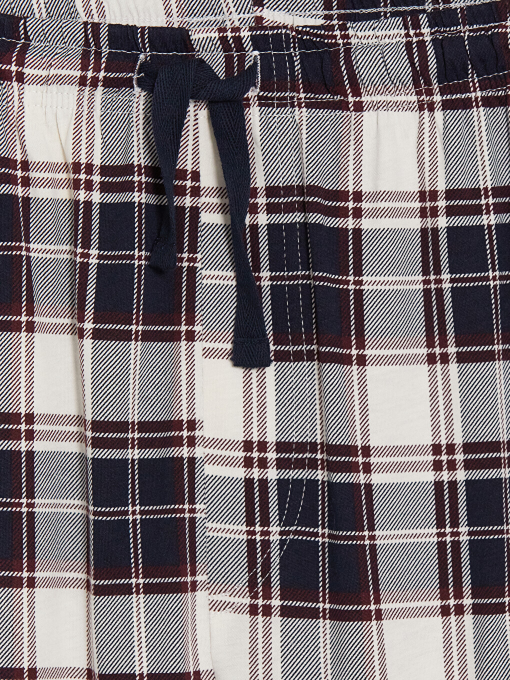 Lacivert Regular Fit Ekose Erkek Pijama Altı-6