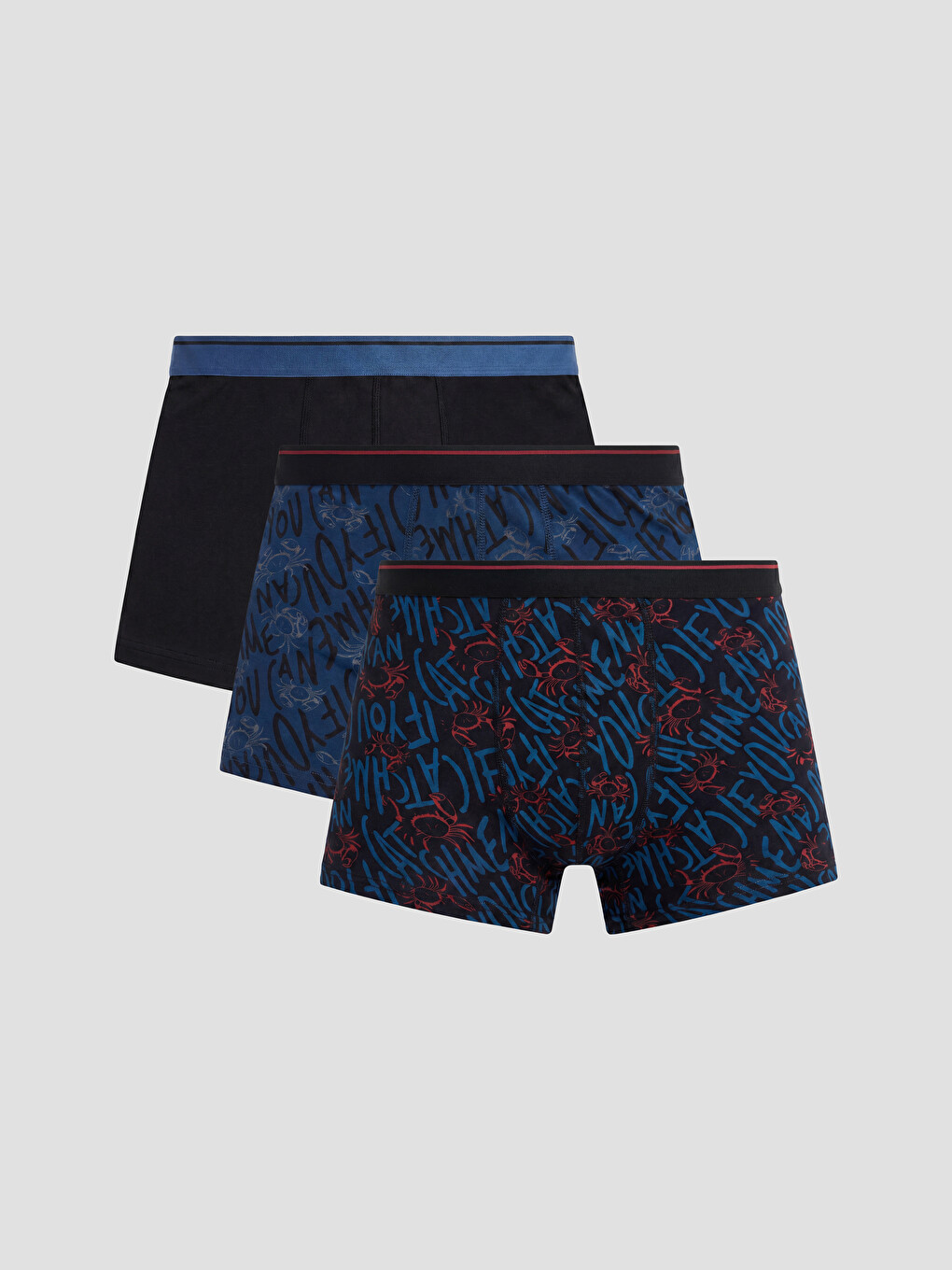 Siyah Pamuklu Esnek Erkek Boxer 3'lü