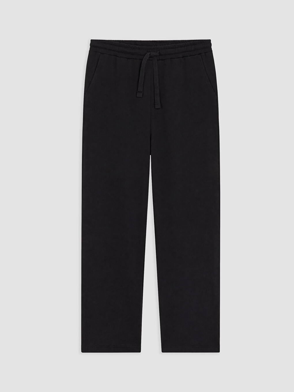 Siyah Standart Kalıp Erkek Pijama Alt-3