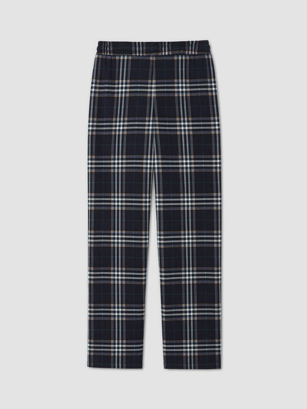 Lacivert Regular Fit Ekose Erkek Pijama Alt-1