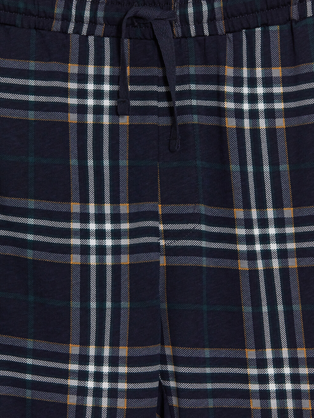 Lacivert Regular Fit Ekose Erkek Pijama Alt-2