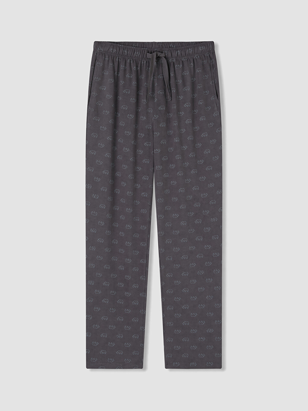 Man Grey Pyjama Bottoms-4
