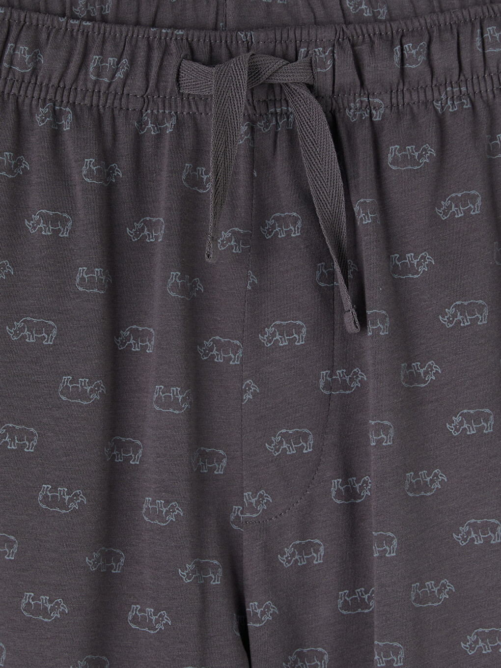 Man Grey Pyjama Bottoms-5