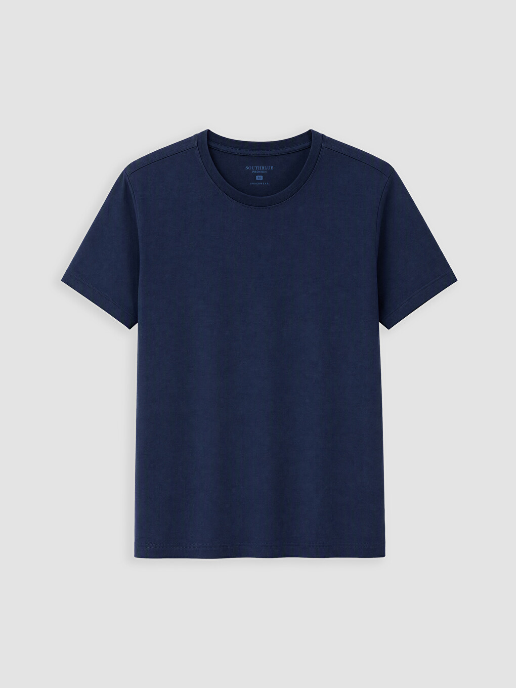 Lacivert Slim Fit Modal Kumaş Tişört /02-4