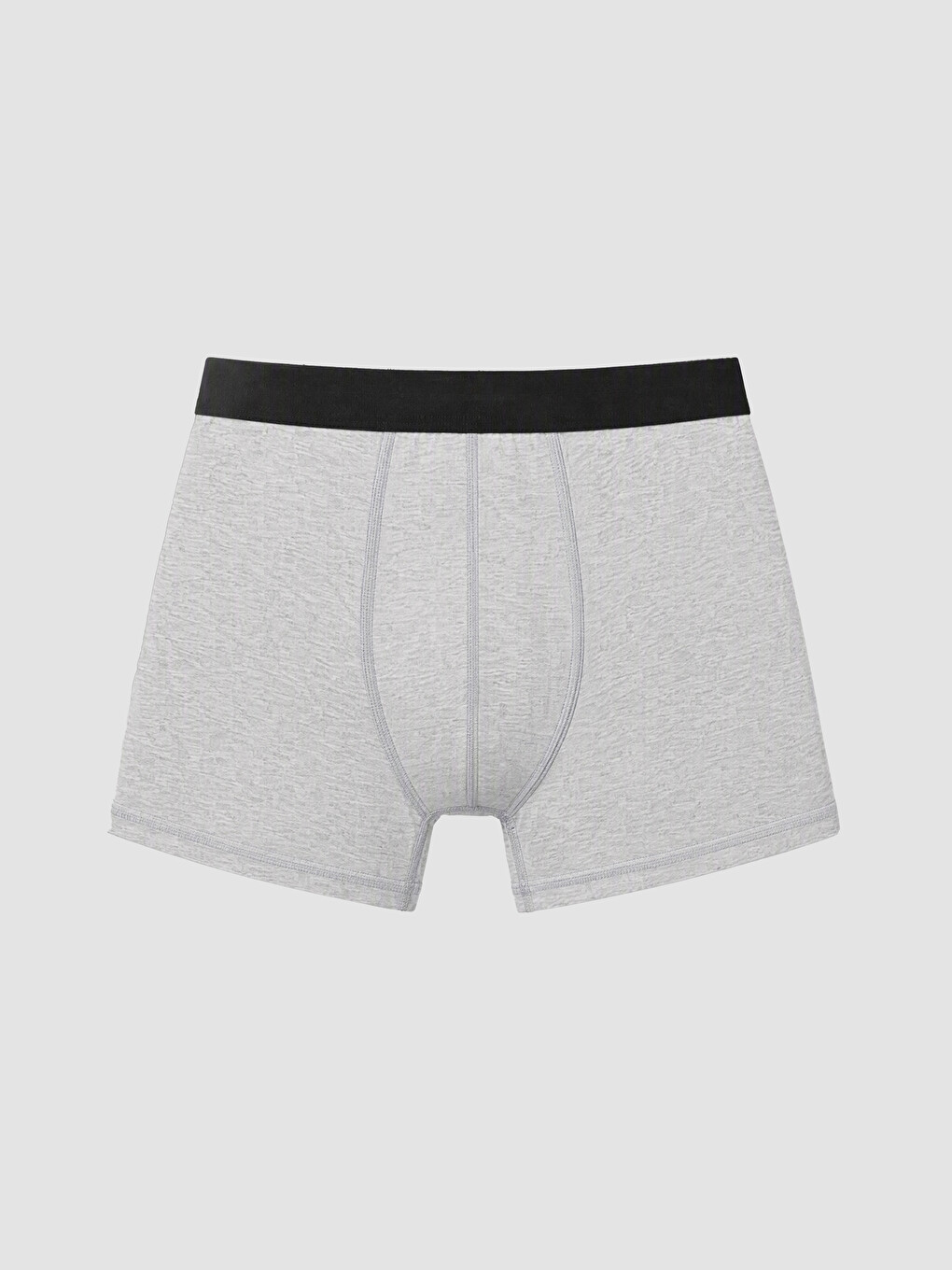 Gri Pamuklu Esnek Erkek Boxer