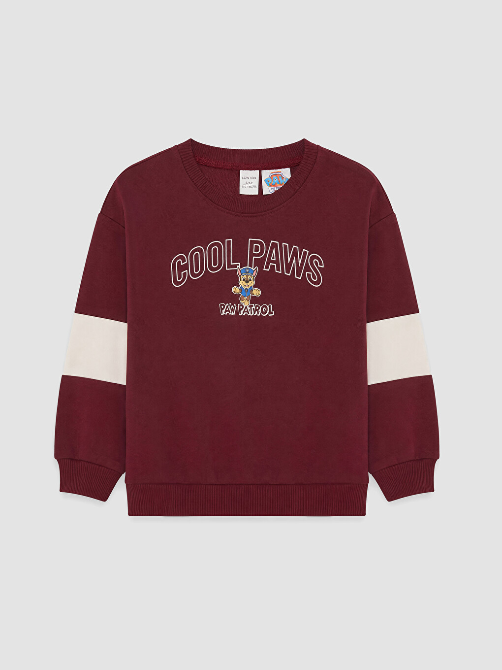 Bordo Paw Patrol Baskılı Erkek Çocuk Sweatshirt
