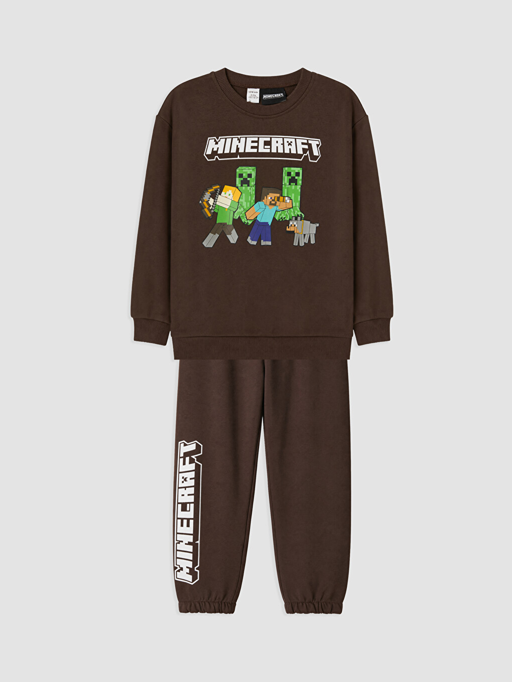 Kahverengi Minecraft Baskılı Erkek Çocuk Takım