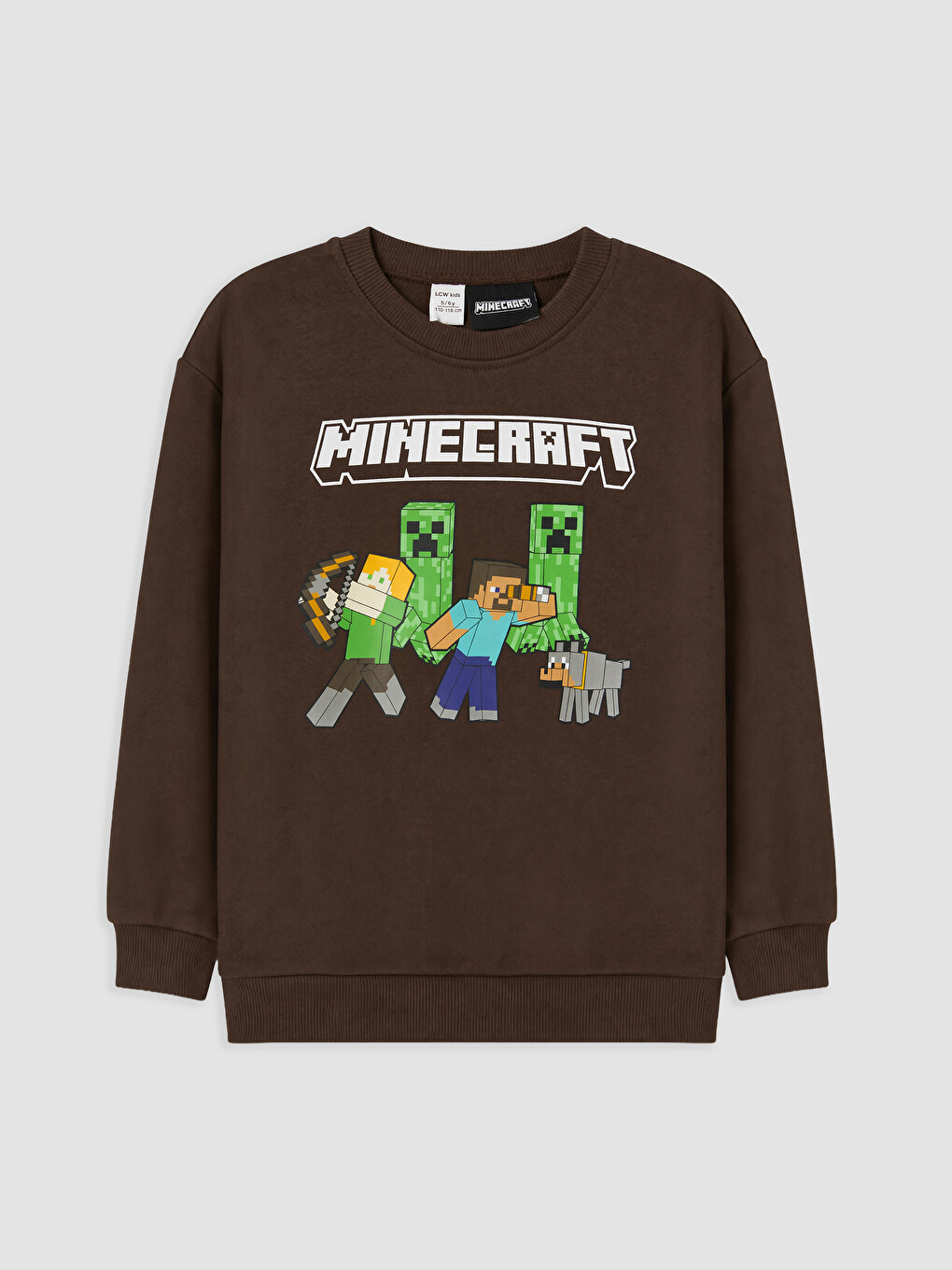Kahverengi Minecraft Baskılı Erkek Çocuk Takım-1
