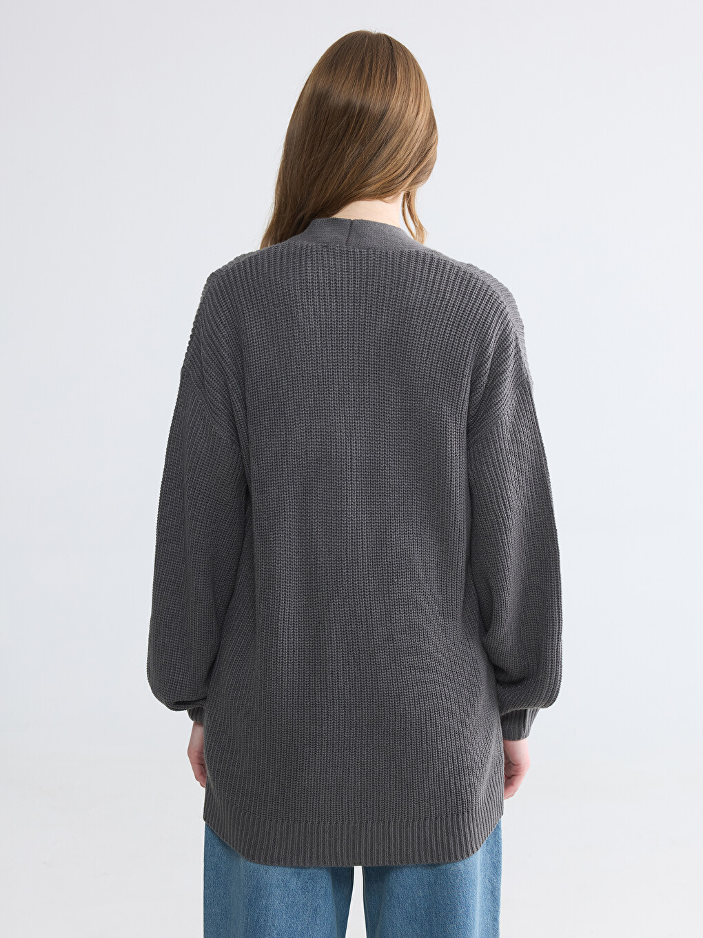 Woman Grey Cardigan-3