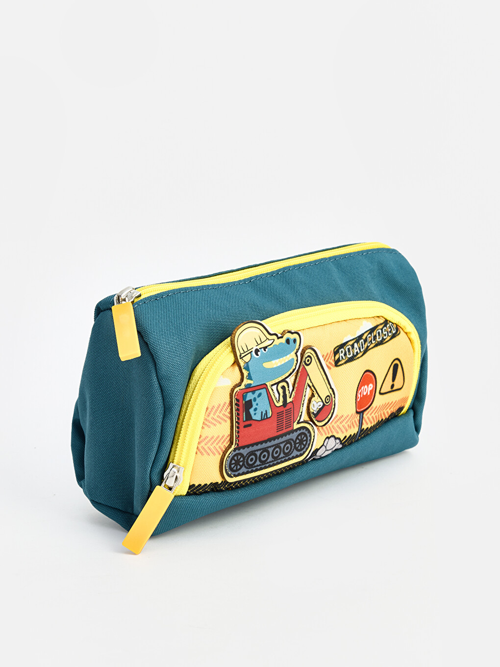 Work Machine Printed Boys' Pencil Case-1
