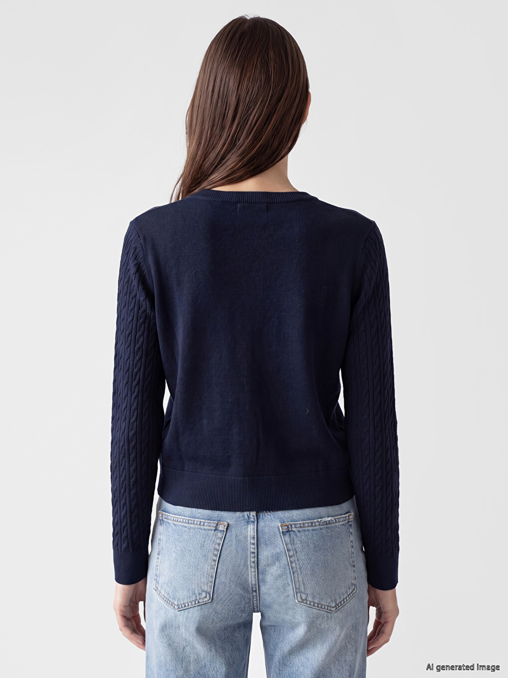 Cable Knit Patterned Women's Knitwear Cardigan-3