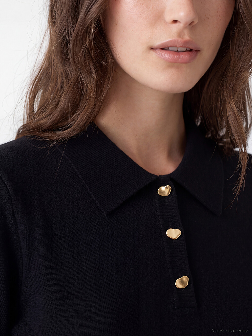 Polo Collar Women's Knitwear Sweater-2