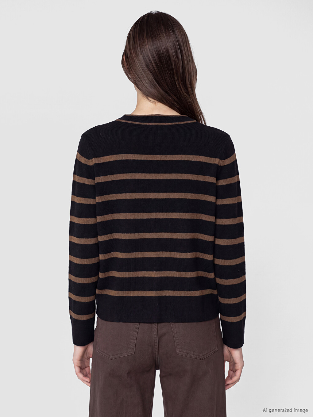 Woman Brown Cardigan-3