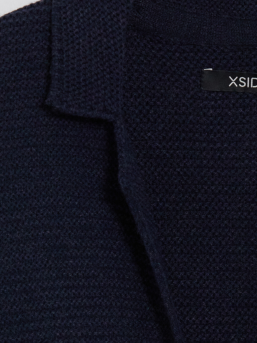 Lacivert Slim Fit Ceket Yaka Erkek Triko Hırka-6