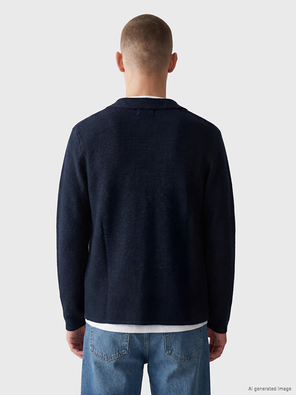 Cardigan Bleumarin Bărbat-3