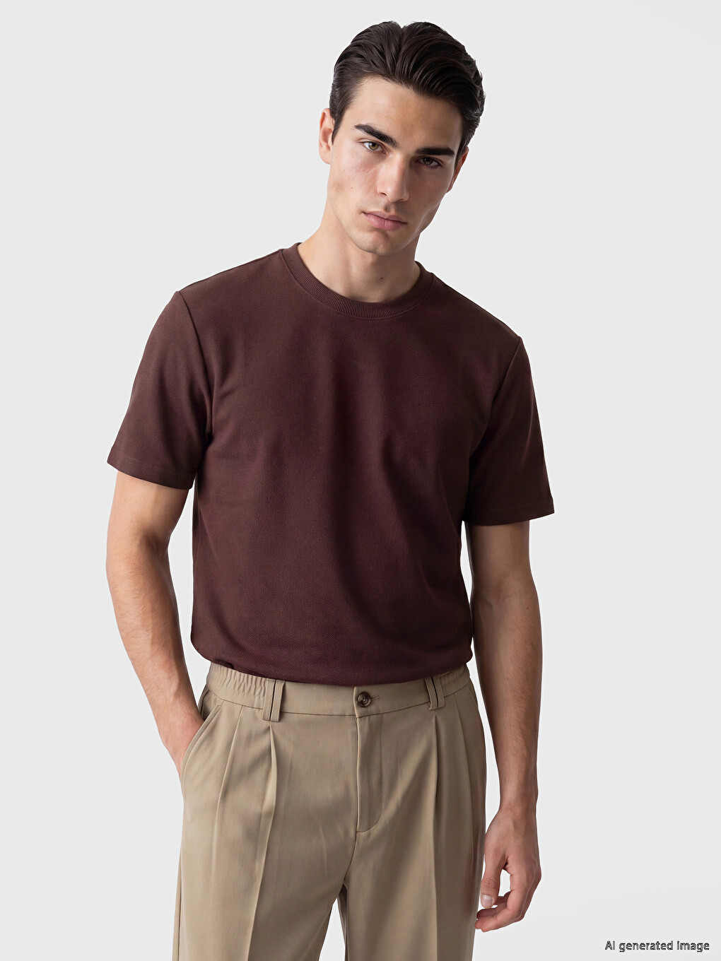 T-shirt Homme Col Rond Piqué