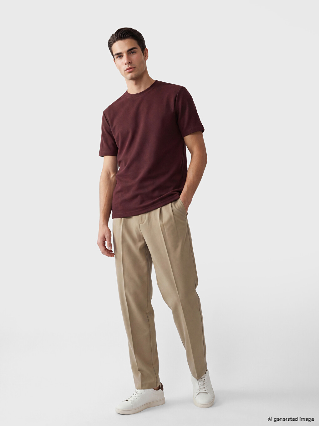 T-shirt Homme Col Rond Piqué-1