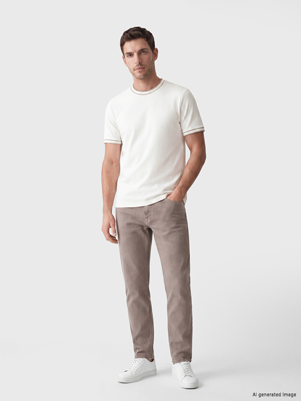 Crew Neck Pique Men's T-Shirt-1