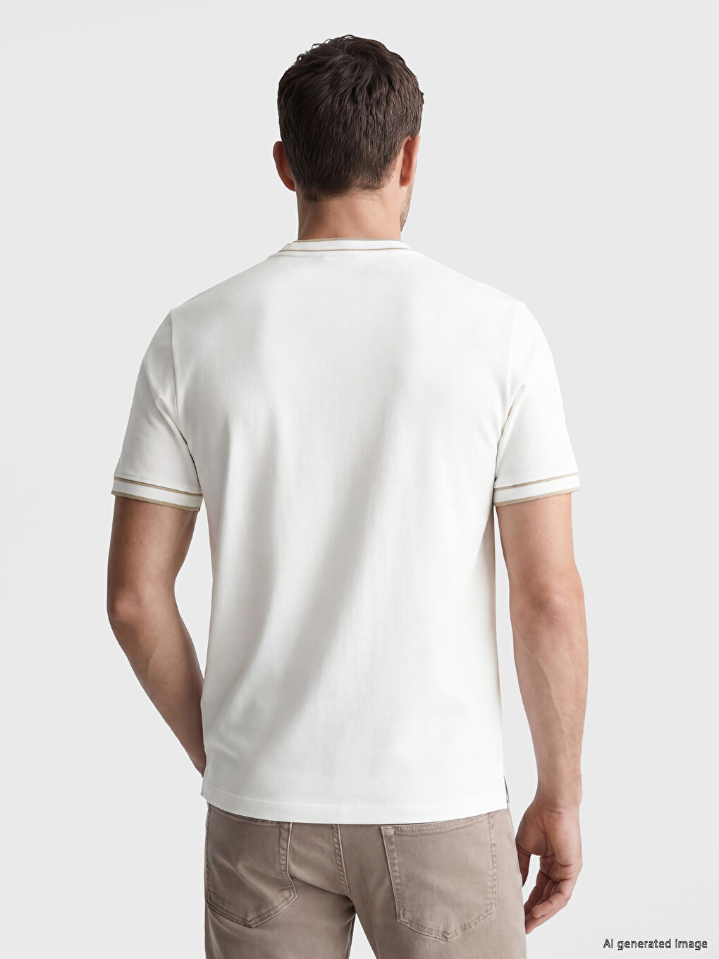 Crew Neck Pique Men's T-Shirt-2