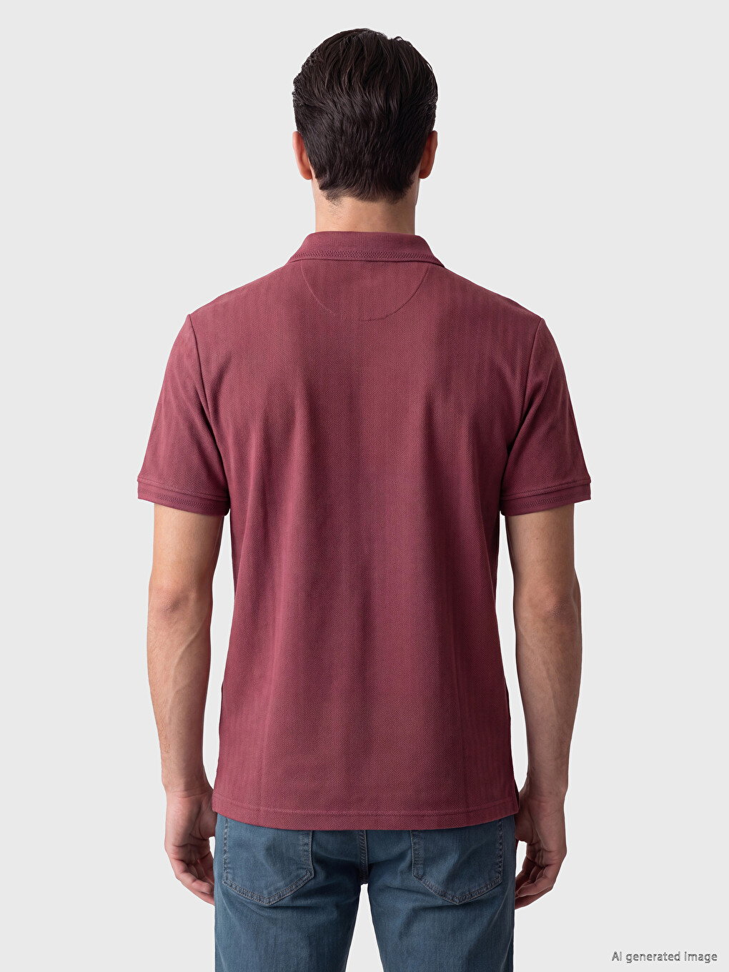 Pembe Polo Yaka Erkek Tişört-2