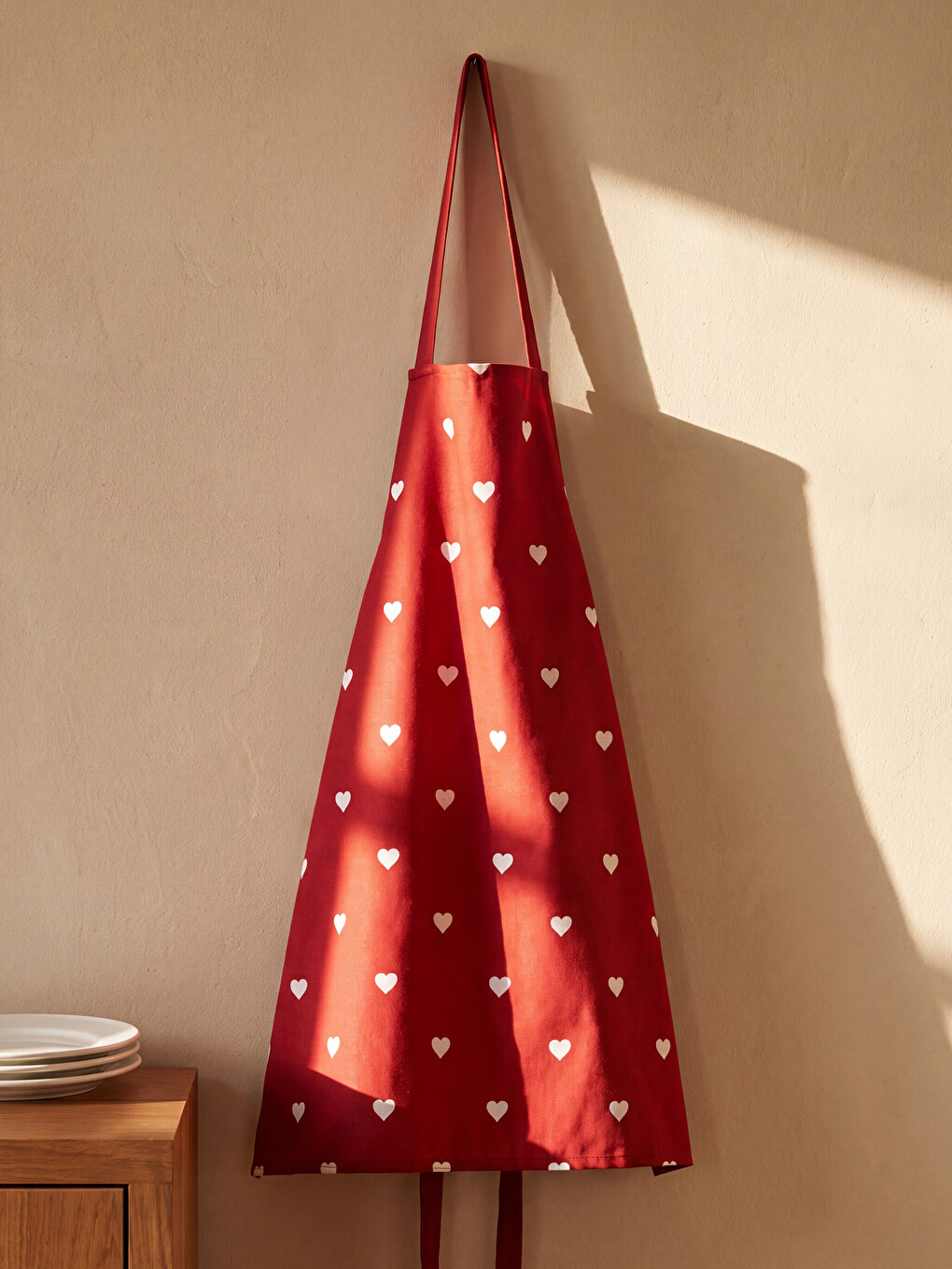 Heart Patterned Women's Kitchen Apron