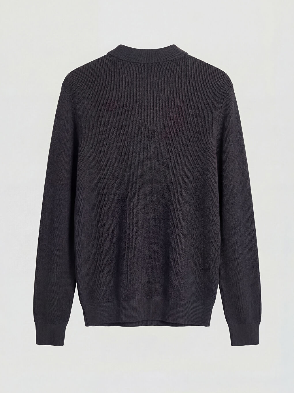 Antrasit Polo Yaka Erkek Triko Kazak-5