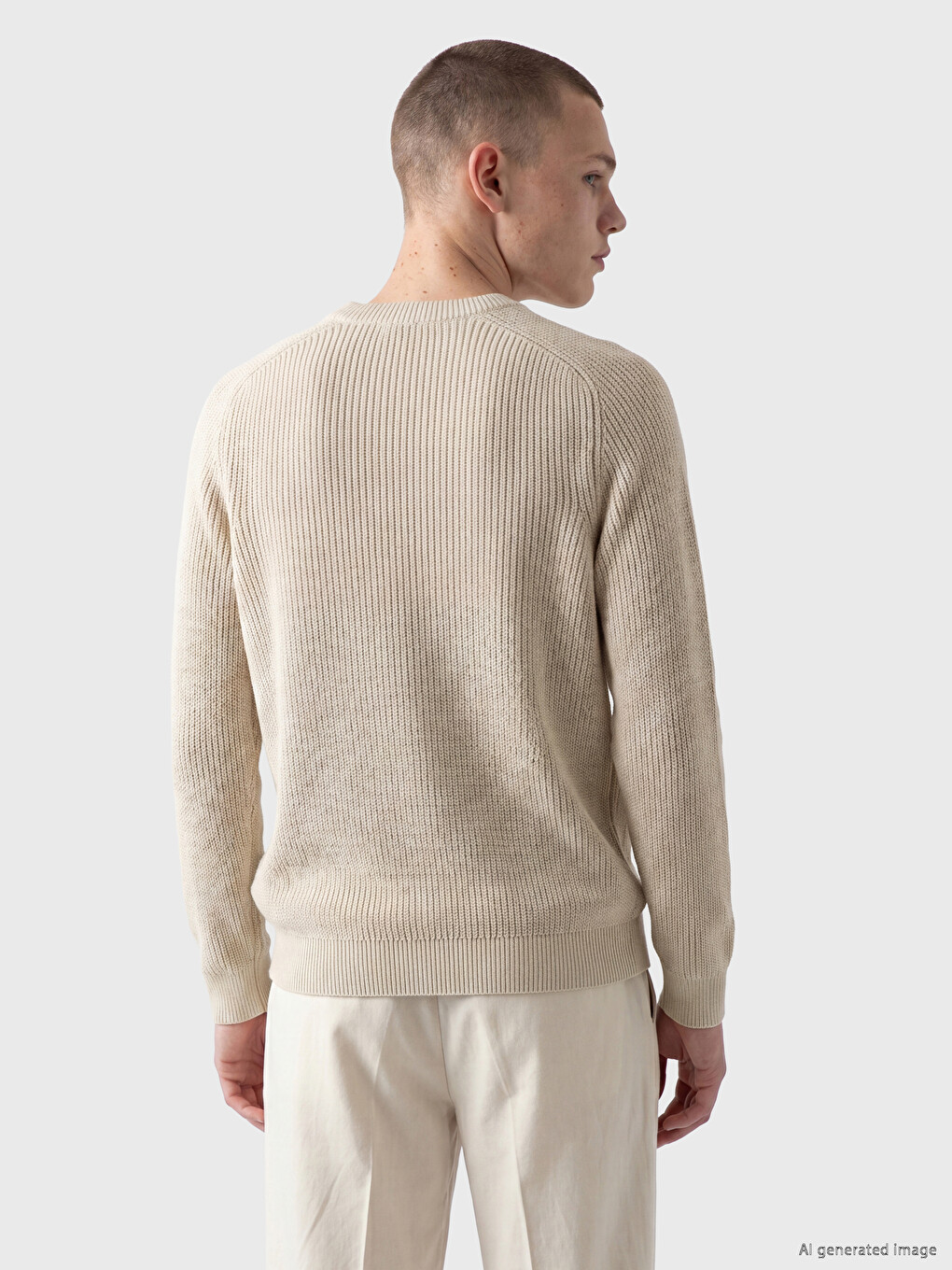 Man Beige Sweater-3