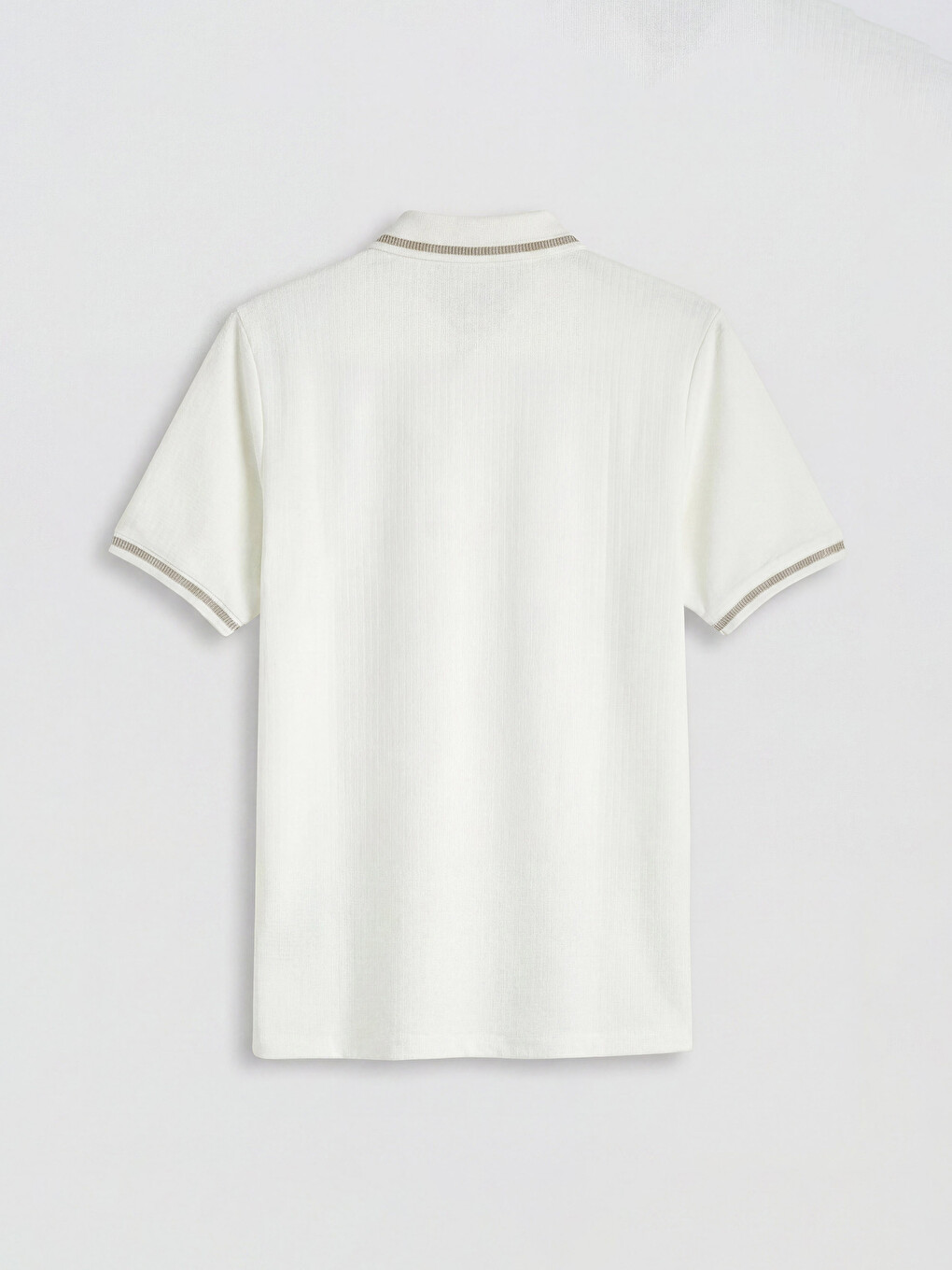 Polo Collar Textured Men's T-shirt-5