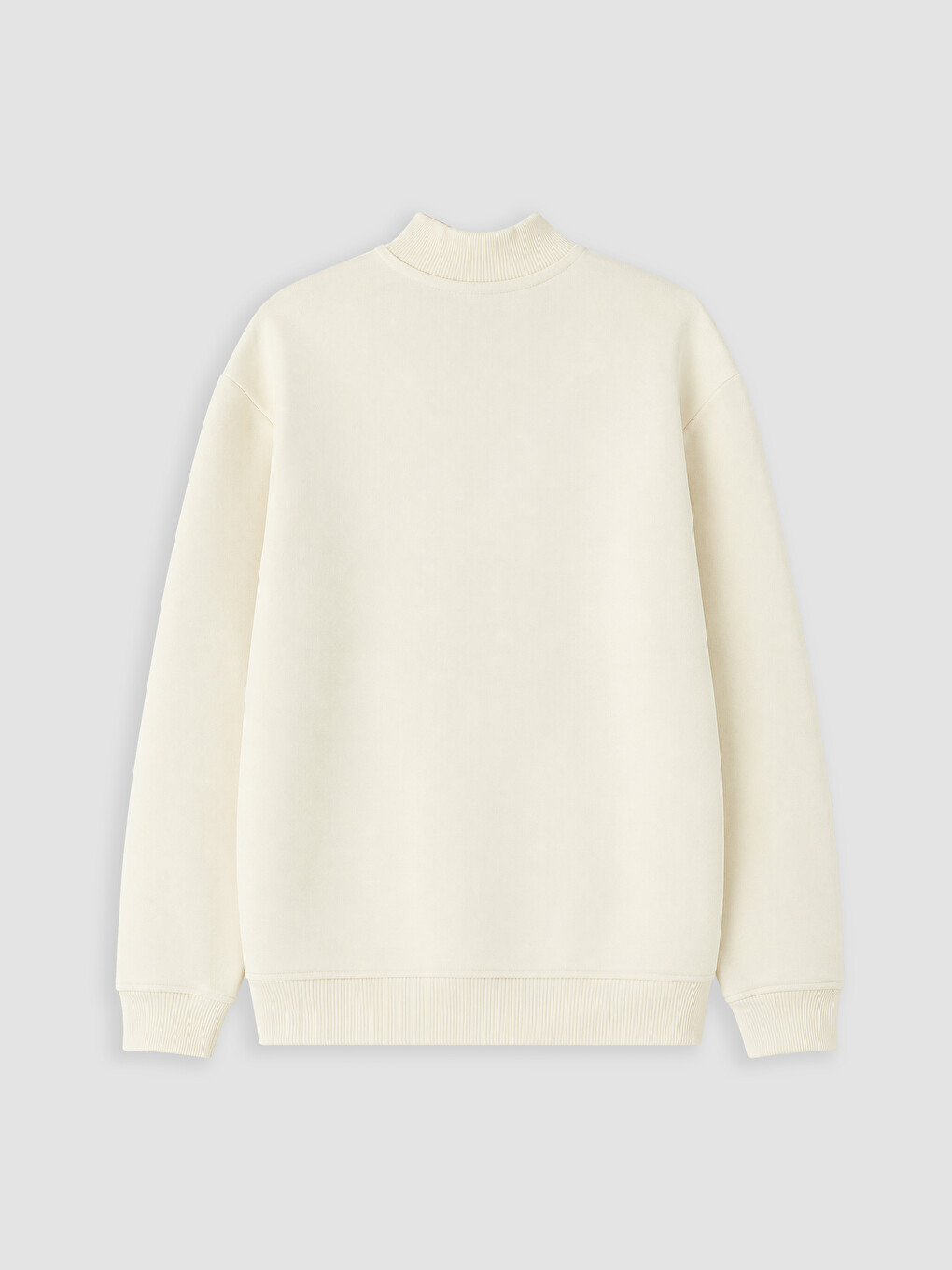 Bej Dik Yaka Baskılı Erkek Çocuk Sweatshirt-2