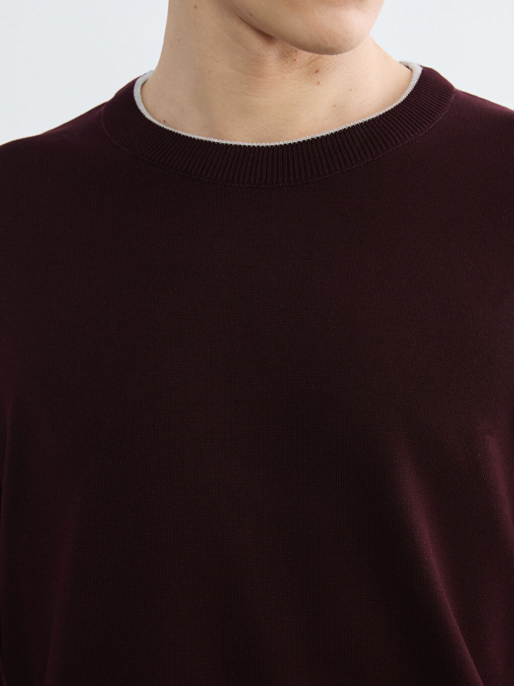 Herren Strickpullover mit Rundhalsausschnitt-2