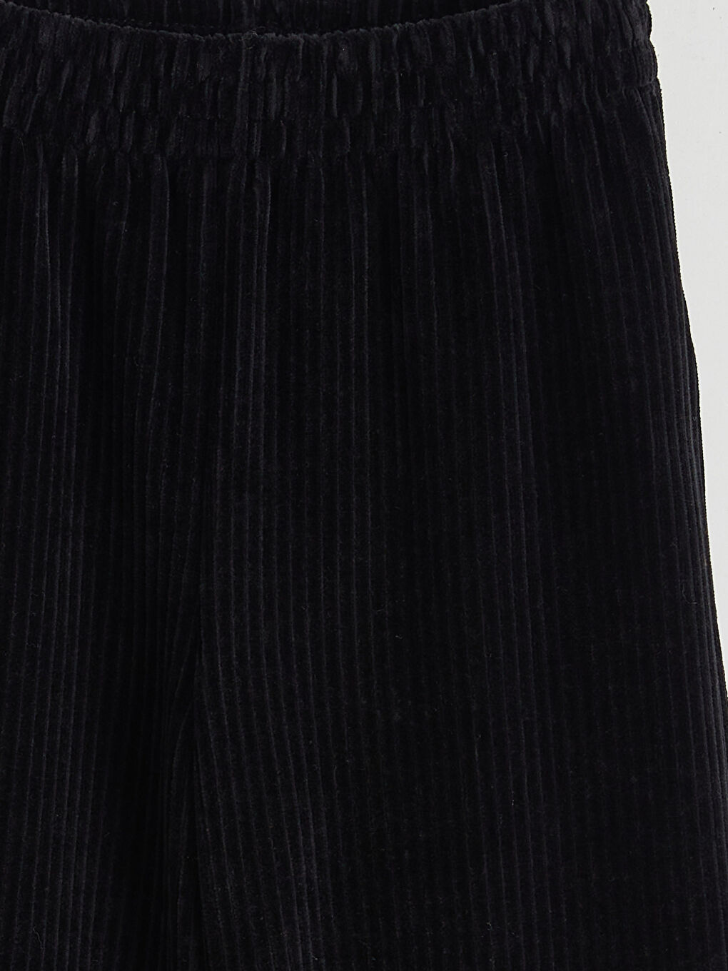 Siyah Beli Lastikli Kadife Kız Çocuk Eşofman Altı-2