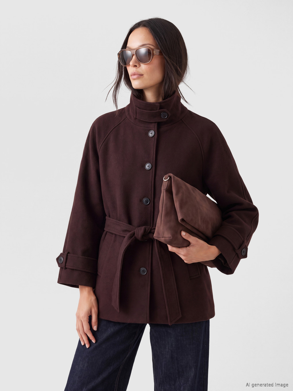 Woman Plum Coatigan