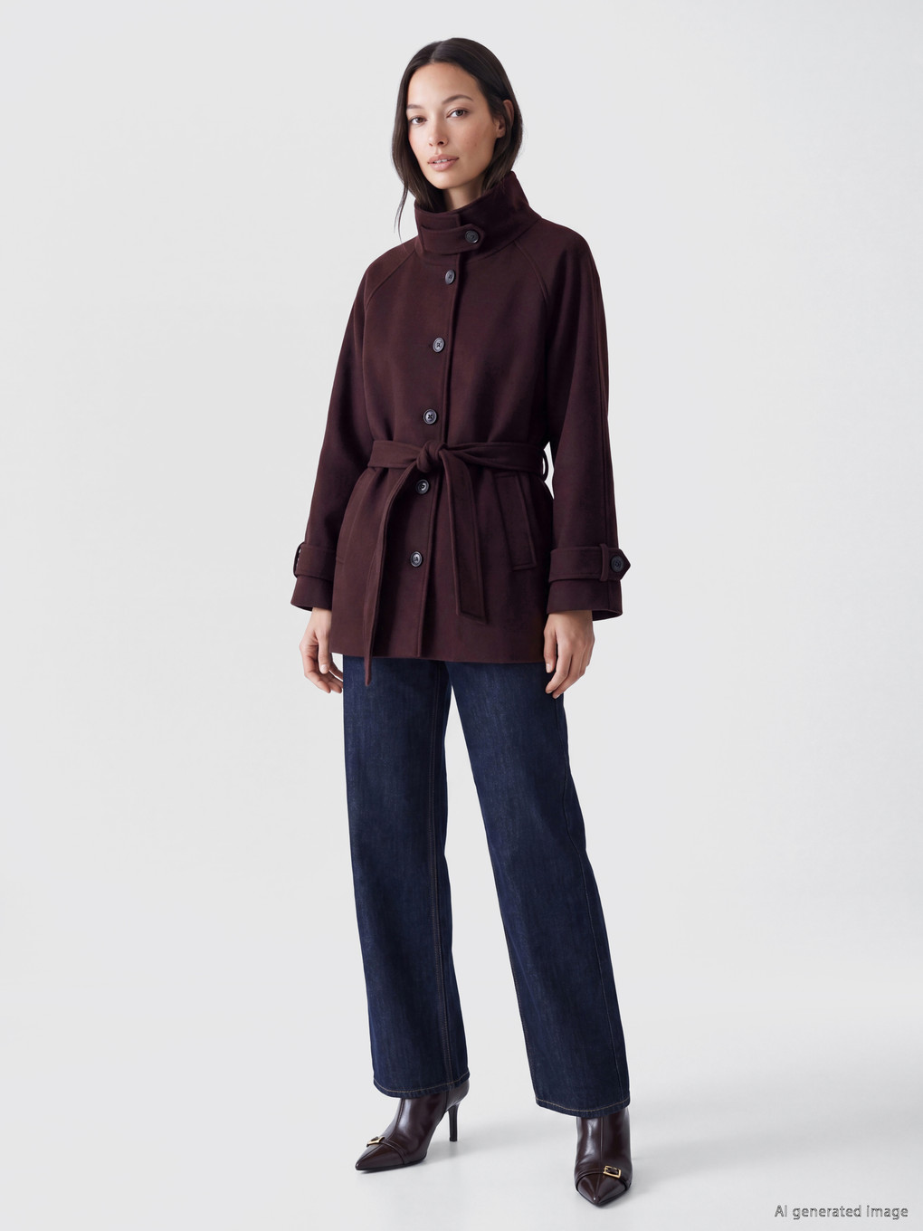 Woman Plum Coatigan-1