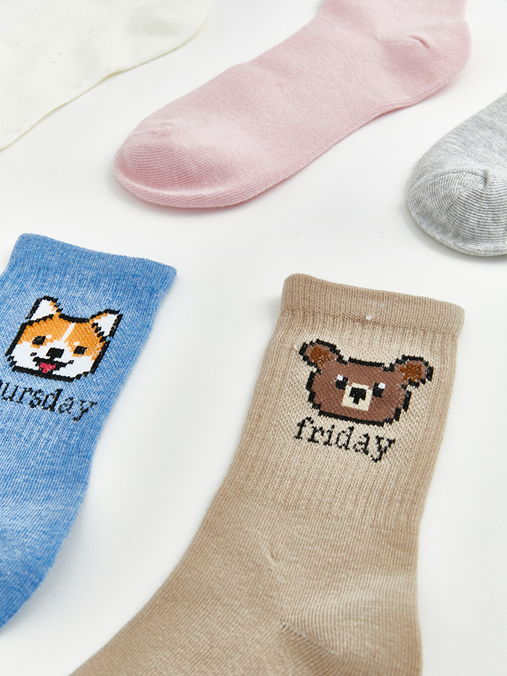 Patterned Women's Ankle Socks 5 Pack-1
