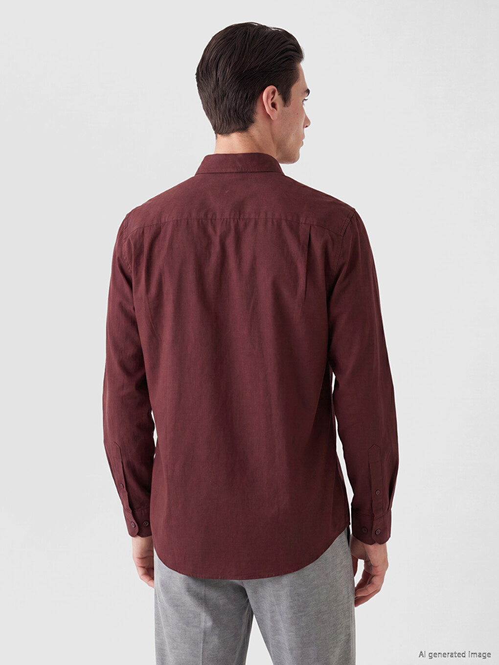 Regular Fit Men's Gabardine Shirt-2