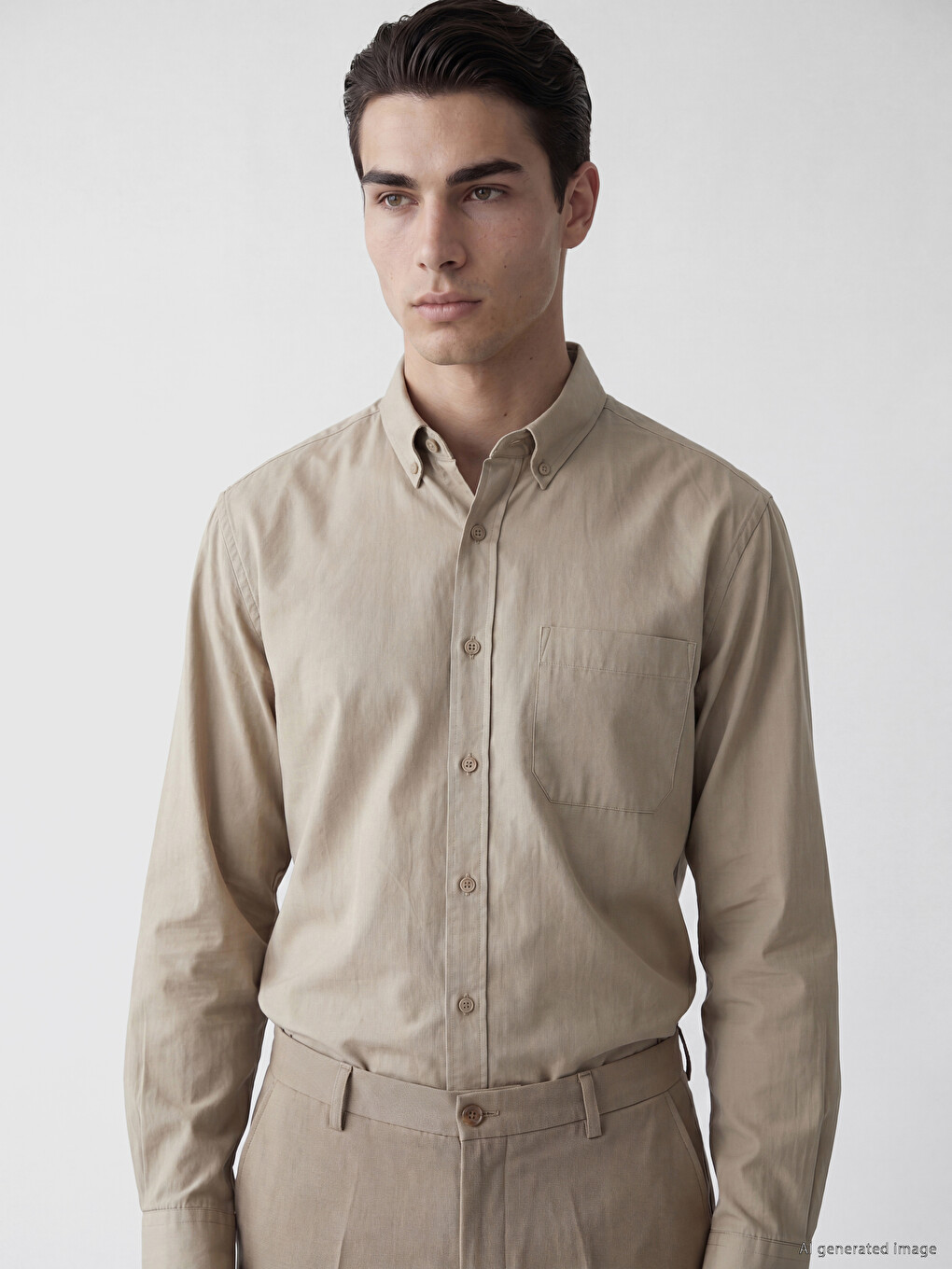 Regular Fit Men's Gabardine Shirt