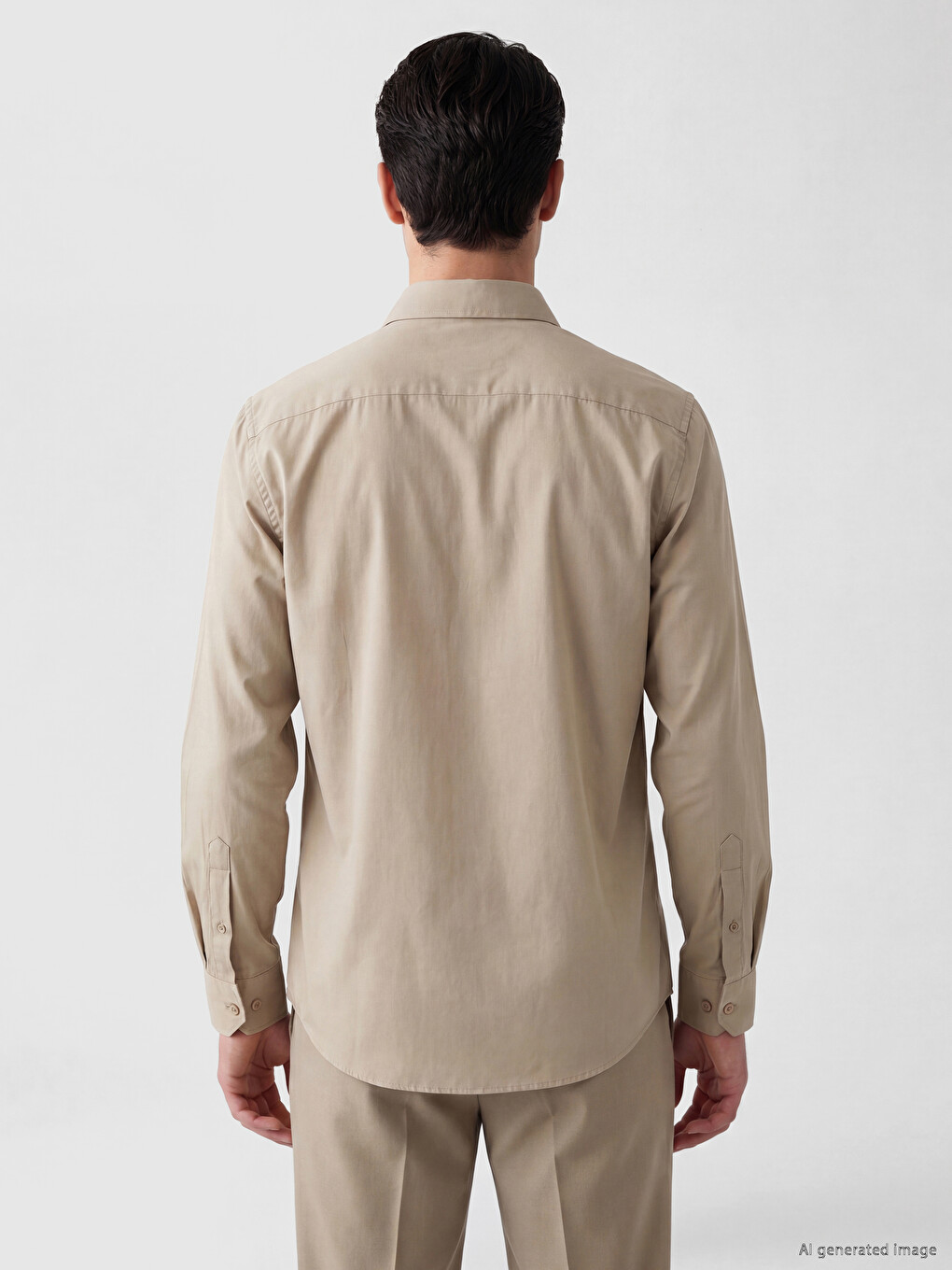 Regular Fit Men's Gabardine Shirt-2