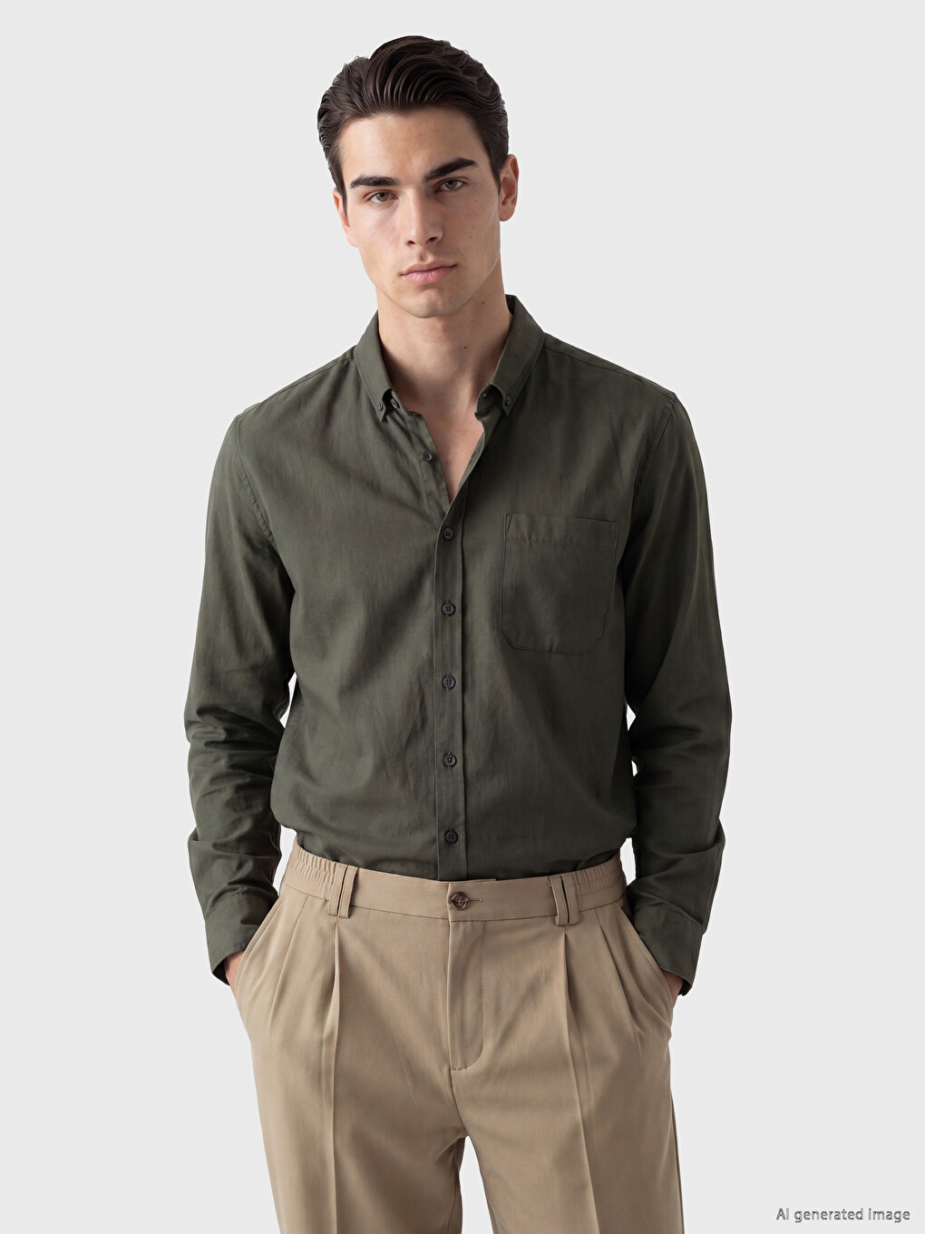 Regular Fit Gabardine Men's Shirt