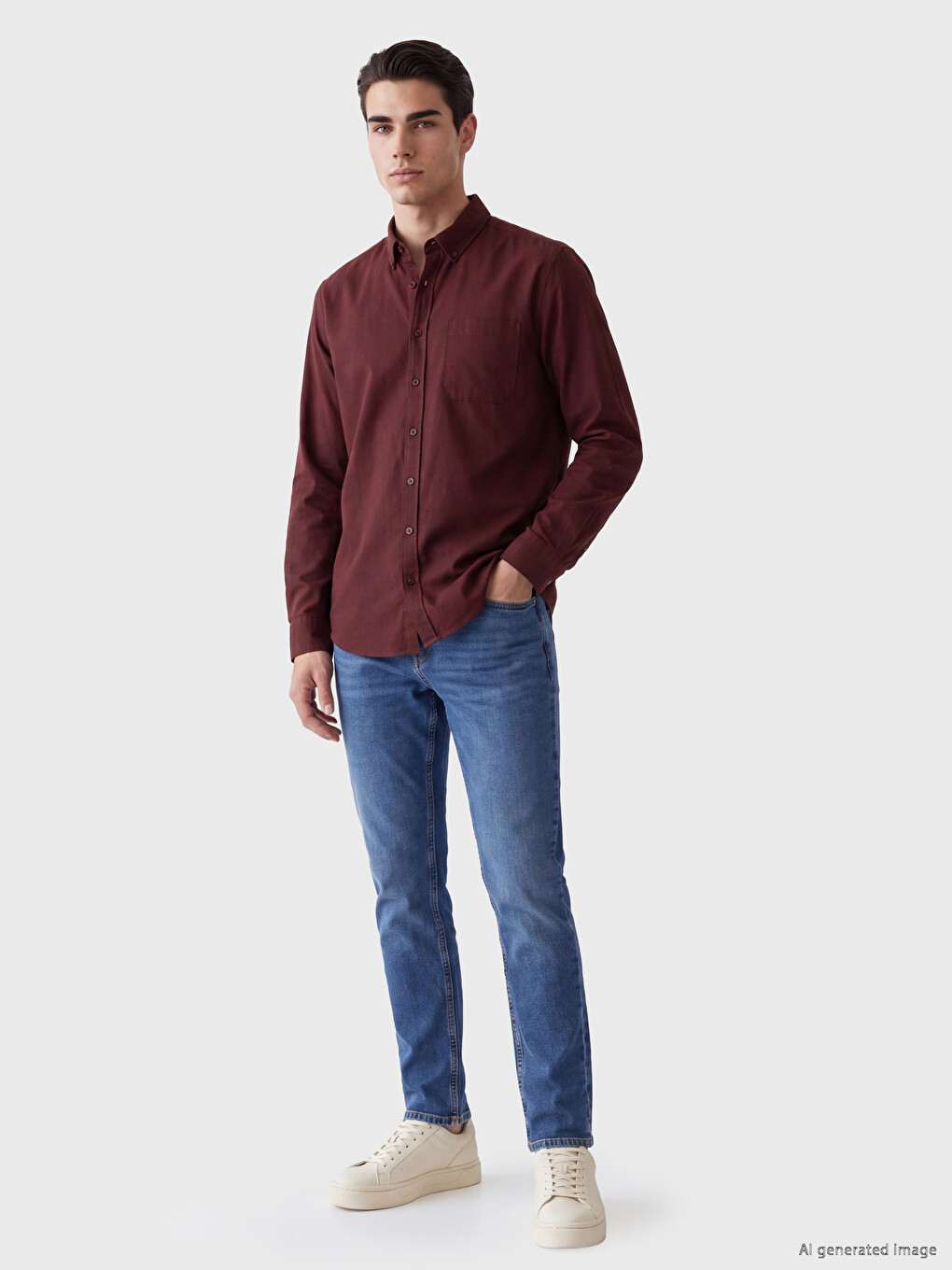 Man Bordeaux Shirt-1
