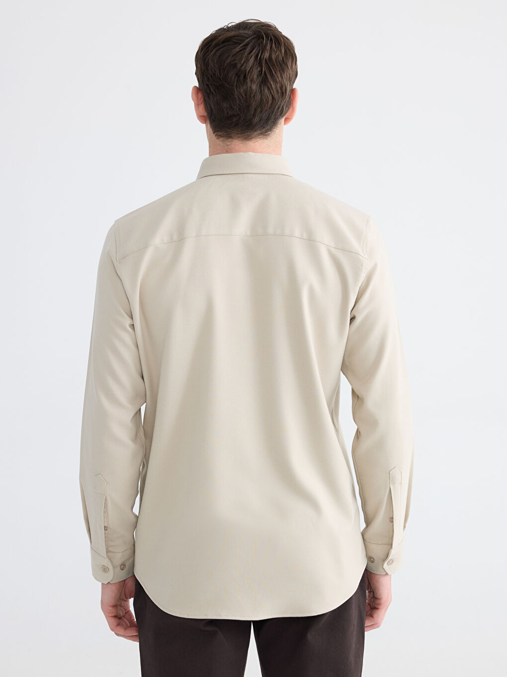 Bej Regular Fit Erkek Gömlek-3
