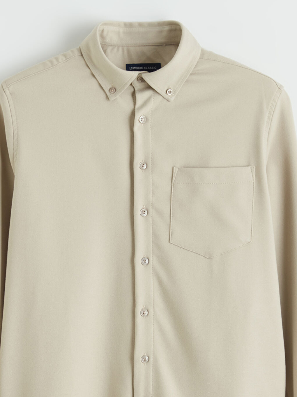 Bej Regular Fit Erkek Gömlek-5