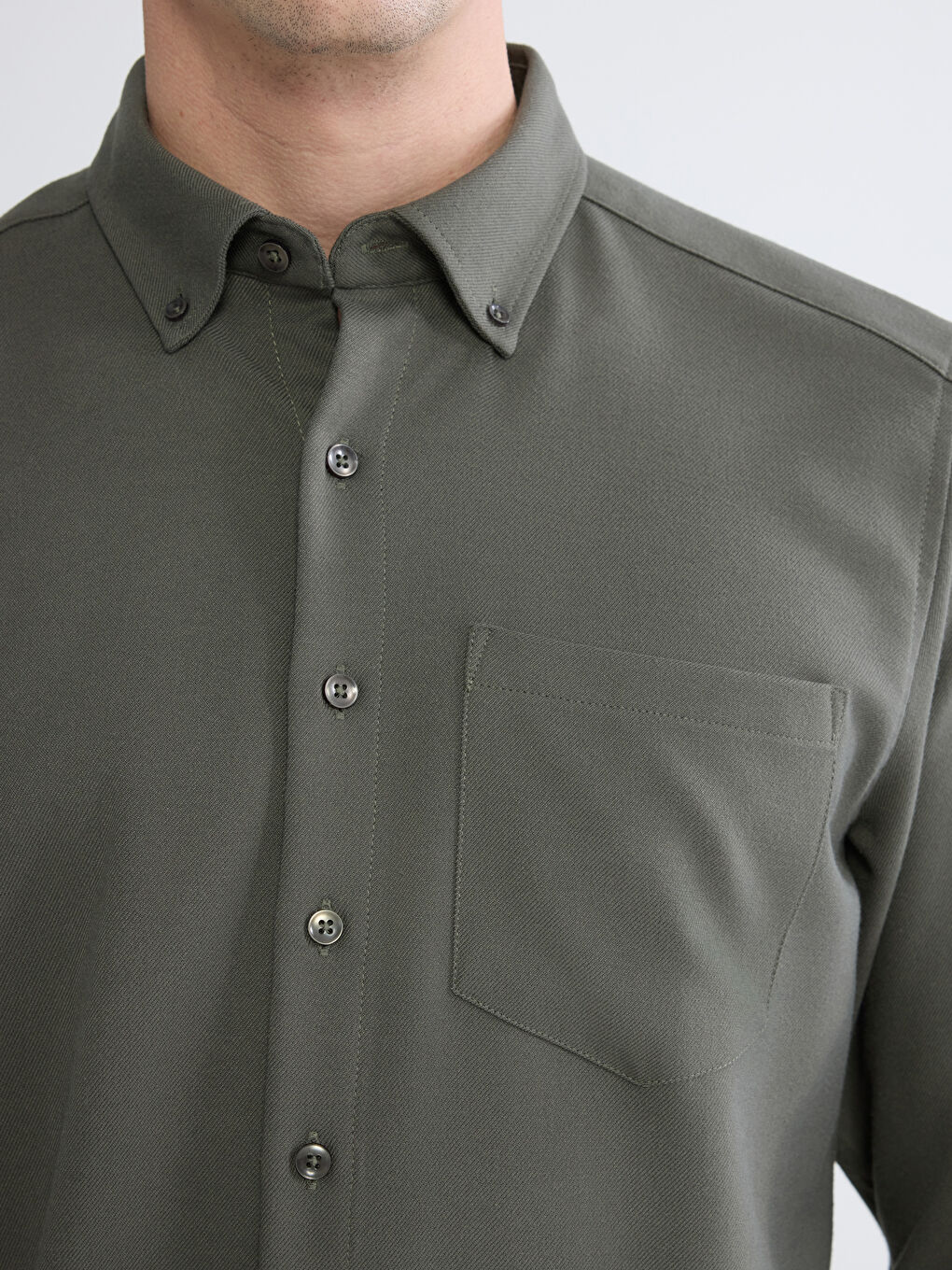 Gri Regular Fit Erkek Gömlek-2