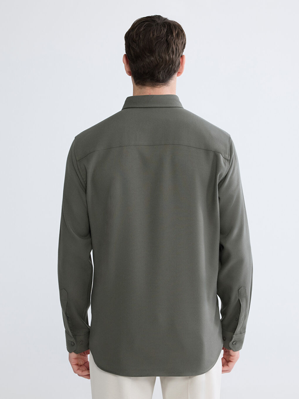 Gri Regular Fit Erkek Gömlek-3