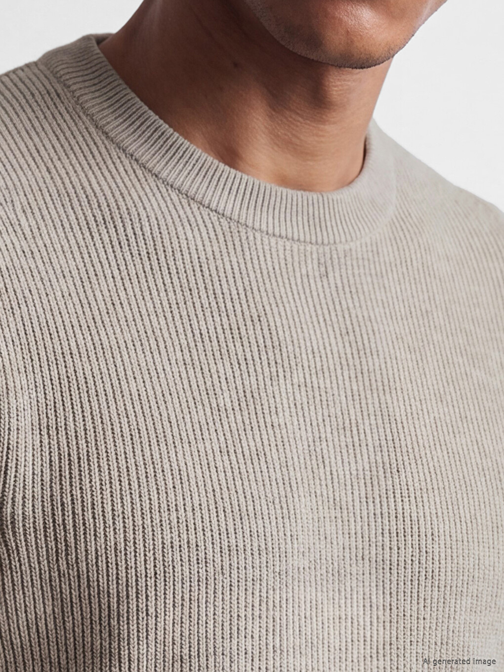 Man Beige Sweater-2